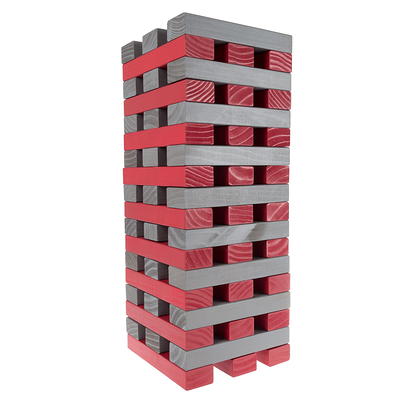 Classic Giant Wooden Blocks Tower Stacking Game, Outdoors Yard Game by Hey!  Play!