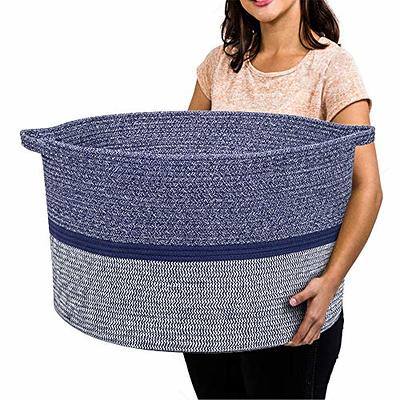 R RUNKA Extra Large Storage Basket 22 x 14, Soft Woven Large Basket with  Handles, Basket and Organizer for Laundry, Toys, Books and Baby Blankets -  Yahoo Shopping