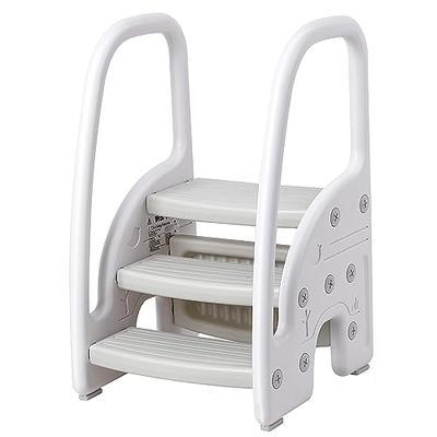 Onasti Foldable Toddler Step Stop for Bathroom Sink, Adjustable 3 Gray