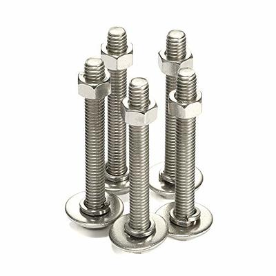 1/4-20 x 3 Hex Head Cap Screws Bolts and Nuts, Flat Washers