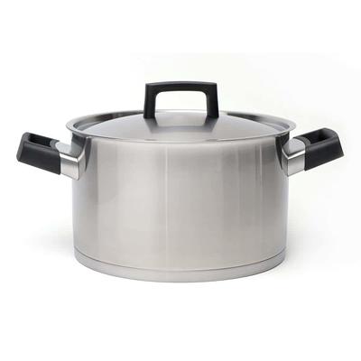 Bergner Essentials Stainless Steel Soup Pot With Tempered Glass