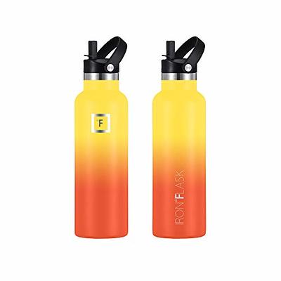 Iron Flask Sports Water Bottle, 3 Lids (Straw Lid), Leak Proof, Thermo Mug