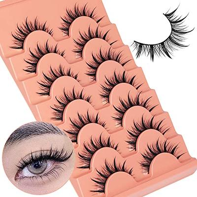 False Eyelashes Manga Lashes Natural Look 3D Wispy Fake Eyelashes Spiky Anime  False Lashes Short light Volume Asian Eye Lash 5 - AliExpress