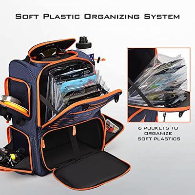 KastKing Bait Boss Fishing Tackle Backpack with Rod Holders-4 Tackle Boxes-Rain  Cover,43L Large Storage for Fishing Gear,Orange - Yahoo Shopping