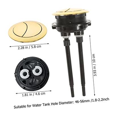 Uonlytech 2pcs Toilet Tank Button Mansfield Flush Valve Black Sink