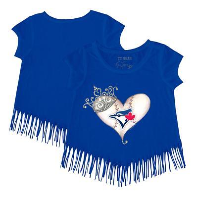 Toronto Blue Jays Tiny Turnip Infant Girl Teddy Bodysuit - White