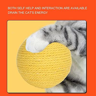 Cat Scratching Ball Toy Kitten Rope Ball Board Grinding Paws Toys