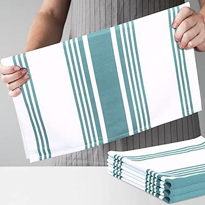 Urban Villa Kitchen Towels (20x30 Inches 6 Pack) Extra Large Premium Dish  Towels for Kitchen Blue & White Dish Cloths Highly Absorbent 100% Cotton