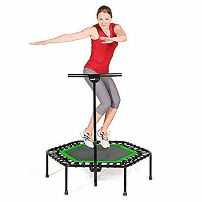 Sportplus Silent Fitness Mini Trampoline with Adjustable Handrail Bar –  Indoo