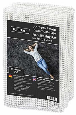 B.PRIME 3x5-Feet Non-Slip Rug Underlay Pad for Hard Floors