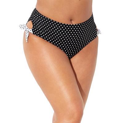 Plus Size Women's Bow High Waist Brief by Swimsuits For All in White Black  Polka Dot (Size 24) - Yahoo Shopping