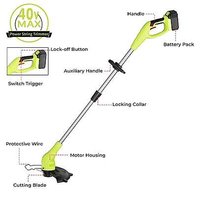 Leisch Life Cordless String Trimmer,10-Inch 20V Weed Wacker with 2.0Ah  Battery & Fast Charger,Grass Trimmer Tools for The Garden and Yard - Yahoo  Shopping