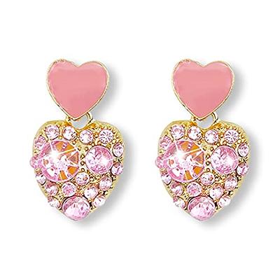 Valentines Heart Earrings Valentines Earrings for Women CZ Heart