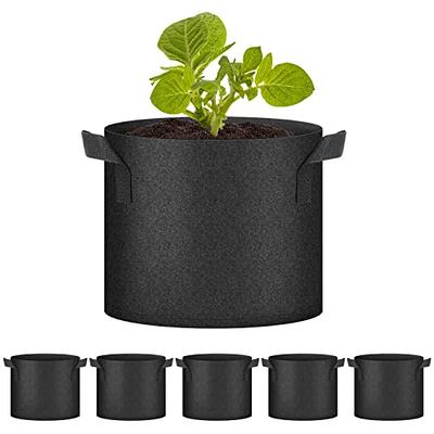 VEVOR Plant Grow Bag 200 gal. Aeration Fabric Pots with Handles Black Grow Bag Plant Container for Garden Planting (5-Pack)