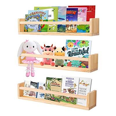 COMAX Small Book Shelf Organizer for Kids, Floating Bookshelf for Toddler  Baby Room Bedroom, Set of 3 Wall Bookshelf Nursery Book Shelves Holder