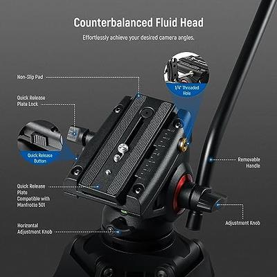Phone Tripod, Lusweimi 67-inch Horizontal Tripod Stand with 360° Adjustable  Ball Head and Wireless Remote for Camera/iPhone/Webcam, Tripod for Video