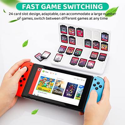 Switch Game Case Storage 24 Games Card and 24 Micro SD Cartridge Slots,  Switch Game Holder for Nintendo Switch/OLED/Lite, Portable Switch Game Card