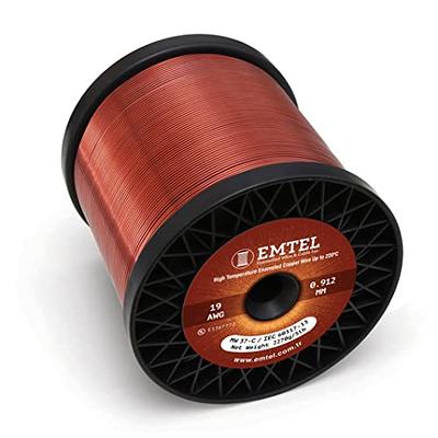 Emtel 19 AWG - 5 lb (1300 feet) 99.9% Pure Copper Wire, Enameled Magnetic  Wire for Motor, Transformer, Magnetic Coil, & Electroculture Gardening,  Winding Magnet Wire - 220°C (428°F) Thermal Class - Yahoo Shopping