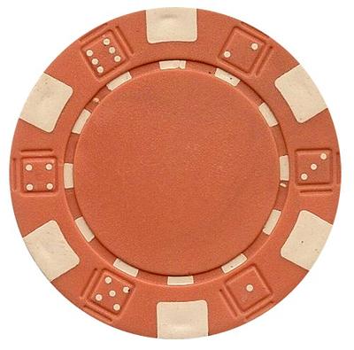 orange poker chip