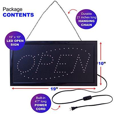 flashing open sign