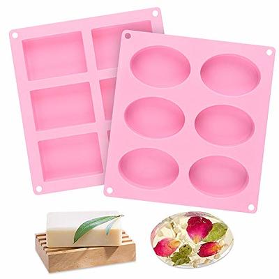 3 Pack Silicone Soap Molds, 6 Cavities Rectangle Silicone Molds