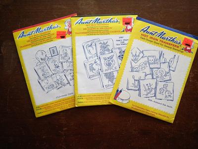 Aunt Martha's Iron on Transfer Patterns for Stitching, Embroidery or Fabric Pain