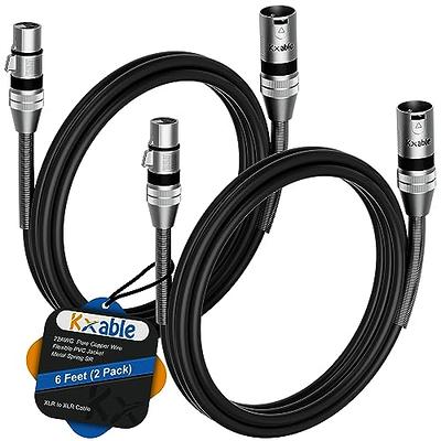  TIMEYES Jack 3.5mm to 3-Pin XLR Male Audio Cable, 0.5M/1.6FT  1/8 Inch to XLR Male Microphone Cable, XLR to 3.5mm Unbalanced Patch Cable,  Aux 1/8'' 3.5mm Plug to XLR Mic Interconnect