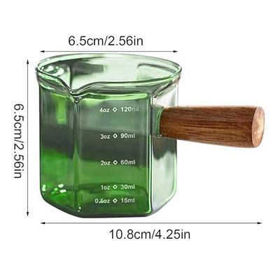 2 Pack 3oz Heat Resistant Glass Espresso Measuring Glass Espresso