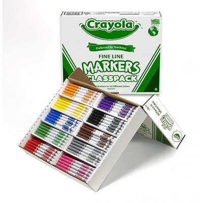 Crayola Fine Line Markers Assorted Classic Classpack Box Of 200