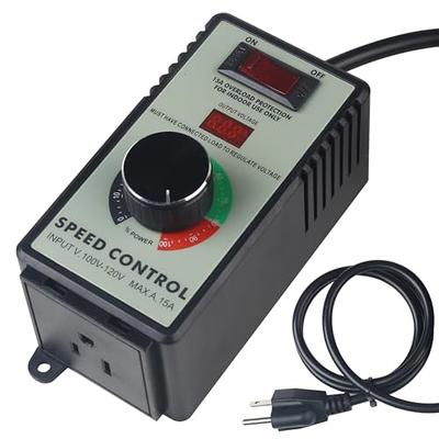  ZOWZEA AC Motor Speed Controller 120V 15A 4000W Variable Speed  Controller Fan Speed Controller for Electric Motor with Overload Protection  Switch : Tools & Home Improvement