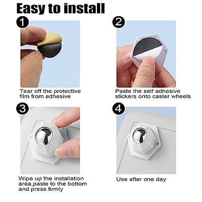 8 Pcs Self Adhesive Mini Caster Wheels, Appliance Wheels Swivel