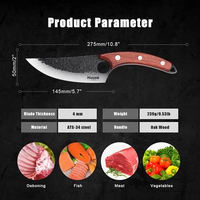 Kitchen Chef Knife Viking Knife with Sheath Japanese Forged Japan Knives  Boning Knife Meat Knives Outdoor Camping BBQ Knife