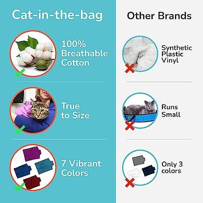 CAT-IN-THE-BAG COZY Cat-In-The-Bag Cozy Comfort Carrier X-Small Light Blue Cat  Bag Pet Carrier For Grooming, Vet Visits, Medication Administration