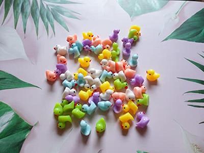 Tarpop 150 Pcs Luminous Tiny Ducks Mini Resin Ducks Miniature Duck