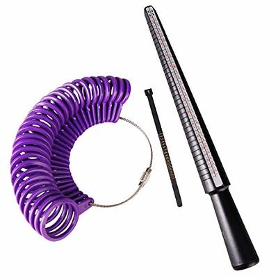 Meowoo Ring Sizer Measuring Tool, Plastic Ring Measurement Tool with Finger Sizer  Mandrel for Jewelry Sizing Measuring, Purple - Yahoo Shopping