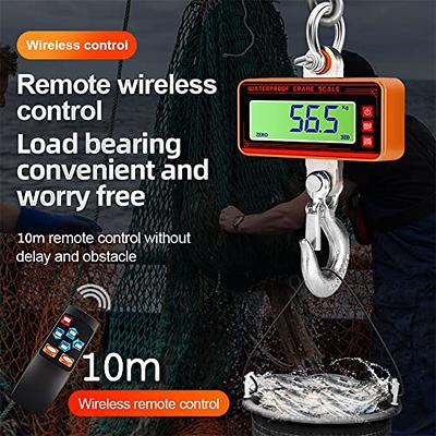 Digital Fish Scale Hanging Scale Fishing Scale, SKEAP 110lb/50kg Luggage  Scale,Fish Weighing Scale, Upgrade Large Handle & Backlit LCD Display