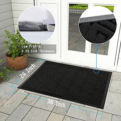 DEXI Door Mat, Durable Heavy Duty Outdoor Indoor Doormat, Stain and Fade  Resistant, Low Profile, Non Slip Front Door Mats, Easy Clean Patio Entryway