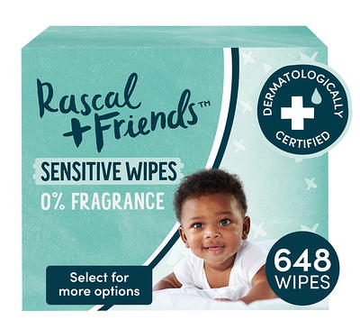 Rascal + Friends Sensitive Baby Wipes 648 Count (Select for More Options) -  Yahoo Shopping