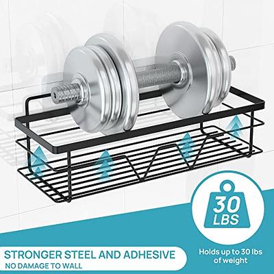 YAWSOUP 4 Pack Shower Caddy Organizer, Stainless Steel Shower Shelf with  Hooks, Adhesive Bathroom Shelves for Storage and Organization, Black -  Yahoo Shopping