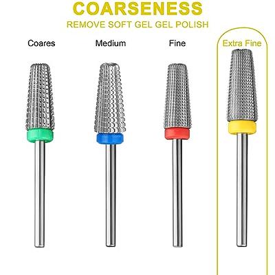 2Pcs Nail Drill Bits, 3/32” Nail Bits for Nail Drill Safety Tungsten  Carbide Bits for Acrylic Nails, Drill Bit for Nail Professional Sets Great  for