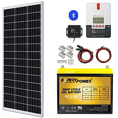 ECO-WORTHY 200 Watt 12V Complete Solar Panel Starter Kit for RV Off Grid  with Battery and Inverter: 200W Solar Panels+30A Charge Controller+50Ah  Lithium Battery+600W Solar Power Inverter