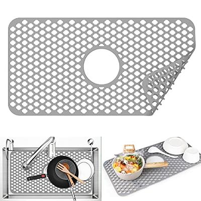 kitchen sink mats, JIUBAR sink protectors for kitchen sink,silicone sink  mat,Sink Mat Grid 26''x 14'' for Bottom of Farmhouse Stainless Steel