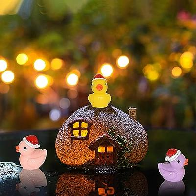 Mini Christmas Ducks  Mini Resin Ducks with Santa Hats - Figurines &  Miniatures - Christmas Party Favors Gift - Aliexpress