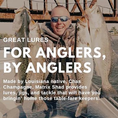 Matrix Shad Fishing Lures for Speckled Trout, Redfish, Bass - Paddle Tail  Swimbaits for Freshwater and Saltwater