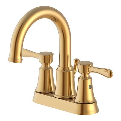 MOEN Eva 4 in. Centerset 2-Handle High-Arc Bathroom Faucet in Brushed Nickel  6410BN - The Home Depot