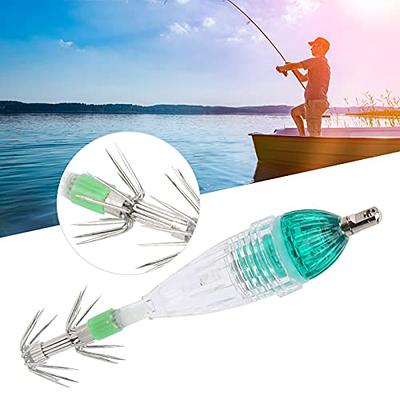 VGEBY Hook Light Bait, Fishing LED Squid Hook Light Bait Lure Light Squid  Shape Green Light Color Bait Underwater Lamp with Hook Other Fishing Tools  and Accessories Squid Jigs Light Up Squid