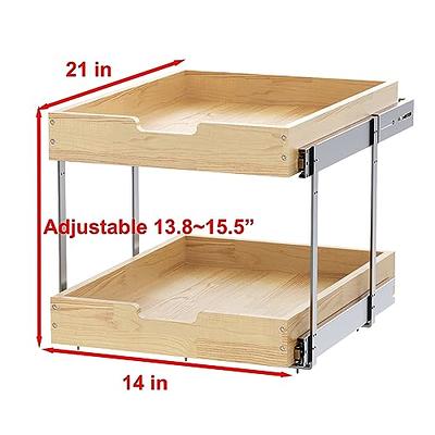 Tksrn Pull Out Cabinet Organizer, Heavy Duty Slide Out Pantry Shelves  Sliding Drawer Storage for Kitchen, Bathroom, Home, 12 W x 21 D, Wire  Frame