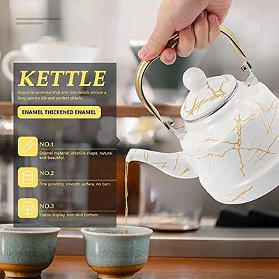 Tea Kettle, 85 OZ / 2.5 Liter Whistling Tea Kettle, Tea Pots for