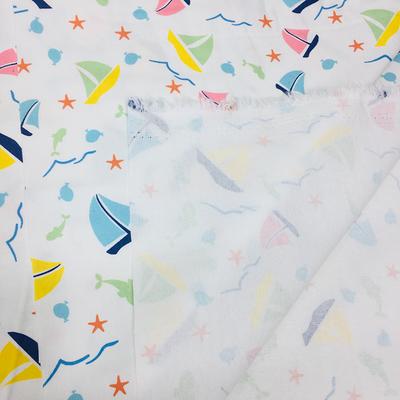 Sailboat Printed Flannel Fabric, Wide 2.62 Yard, Cotton Flannel, Baby  Turkish Cotton, Fish - Yahoo Shopping