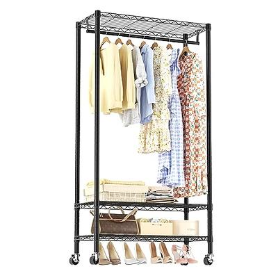 Hanger Clothing Garment Rack Clothes Wardrobes Heavy Duty Rolling